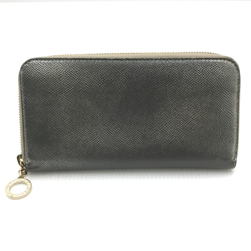 【中古品】【メンズ】 BVLGARI ブルガリ ROUND FASTENER LONG WALLET 287079 ラウンドファスナー ロング ウォレット 長財布 181-250127-na-09-tag カラー：シルバー 万代Net店