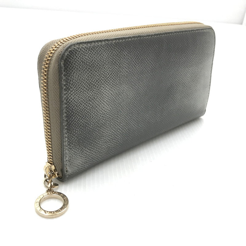 【中古品】【メンズ】 BVLGARI ブルガリ ROUND FASTENER LONG WALLET 287079 ラウンドファスナー ロング ウォレット 長財布 181-250127-na-09-tag カラー：シルバー 万代Net店