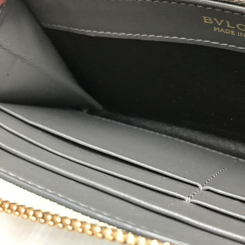 【中古品】【メンズ】 BVLGARI ブルガリ ROUND FASTENER LONG WALLET 287079 ラウンドファスナー ロング ウォレット 長財布 181-250127-na-09-tag カラー：シルバー 万代Net店