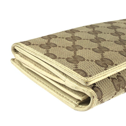 【中古品】【レディース】 GUCCI グッチ GGキャンバス 二つ折り長財布 181593  181-240527-mo-4-tag カラー：ブラウン系/アイボリー 万代Net店