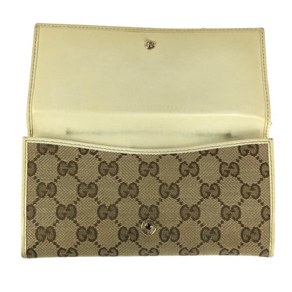 【中古品】【レディース】 GUCCI グッチ GGキャンバス 二つ折り長財布 181593  181-240527-mo-4-tag カラー：ブラウン系/アイボリー 万代Net店