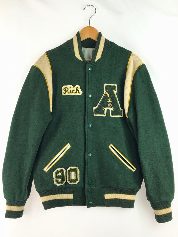 ◎美品◎ Athletics ボンバージャケット 緑 Not So Ape（ノットソーエイプ）の「バックロゴ ボンバージャケット