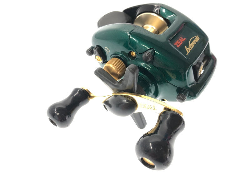【中古品】 ZEAL ズイール IXIONE IX-4F イクシオーネ IX-4F カシワギ :グリーン ベイトリール 右ハンドル 釣り 釣り具等 134-260819-rt-06-tag 万代Net店