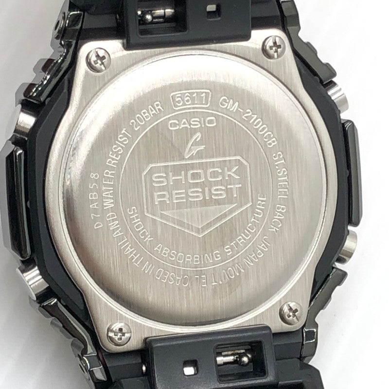 【中古美品】【メンズ】 CASIO カシオ  G-SHOCK ジーショック ANALOG-DIGITAL 2100 Series GM-2100CB-1AJF アナデジ クォーツ 腕時計 196-240406-kk-11-tag カラー：ブラック 万代Net店