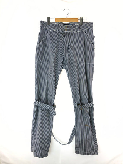 【中古品】【メンズ】 blackmeans ブラックミーンズ  BONDAGE PANTS 945-68GP49-1 ボンデージパンツ ボトムス 151-240408-kk-24-tag サイズ：3 カラー：ヒッコリーストライプ 万代Net店