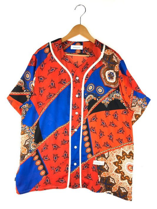 【中古品】【メンズ】 MAGIC STICK マジックスティック  22SS 893 CHILLIN BB SHIRT 22SS-MS4-025 チリン ベースボールシャツ 半袖 トップス 142-240408-kk-5-tag サイズ：XL カラー：KNICKS PAISLEY/RED 万代Net店