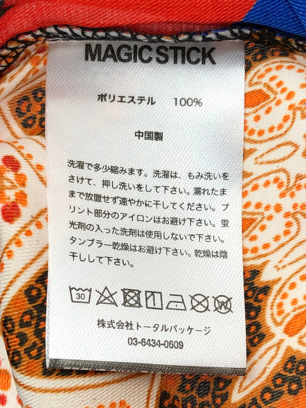 【中古品】【メンズ】 MAGIC STICK マジックスティック  22SS 893 CHILLIN BB SHIRT 22SS-MS4-025 チリン ベースボールシャツ 半袖 トップス 142-240408-kk-5-tag サイズ：XL カラー：KNICKS PAISLEY/RED 万代Net店