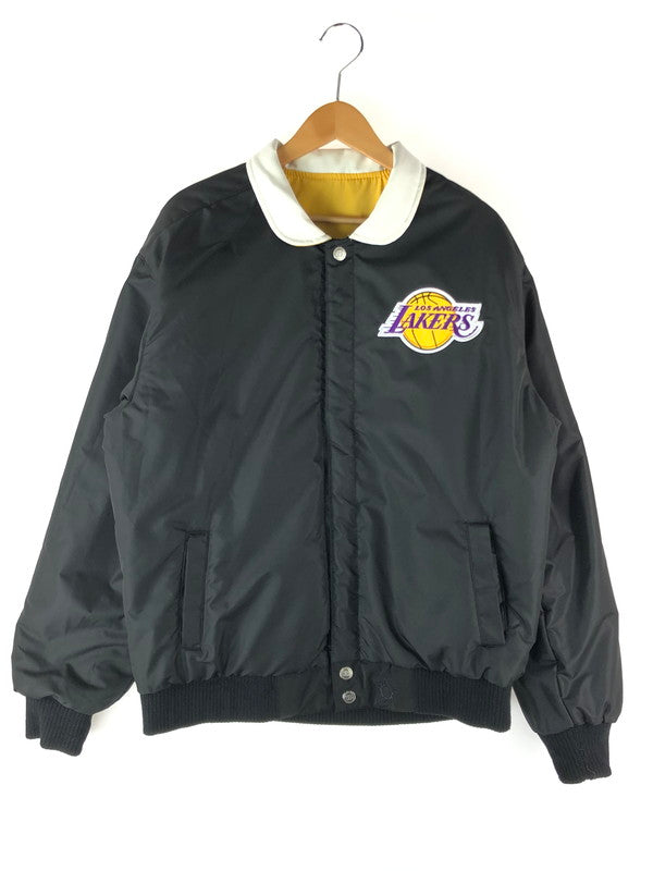 【中古品】【メンズ】  JH DESIGN ジェイエイチデザイン NBA LOS ANGELES LAKERS REVERSIVLE CLASSIC JACKET NBA ロサンゼルス レイカーズ リバーシブル クラシック ジャケット アウター 147-240409-mo-8-tag サイズ：L カラー：ブラック 万代Net店