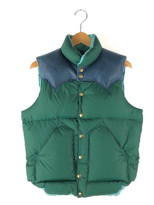 【中古品】【メンズ】  ROCKY MOUNTAIN FEATHERBED × WAREHOUSE ロッキーマウンテンフェザーベッド × ウェアハウス 別注 コラボ DOWN VEST ダウンベスト トップス 145-240409-mo-2-tag サイズ：36 カラー：グリーン 万代Net店