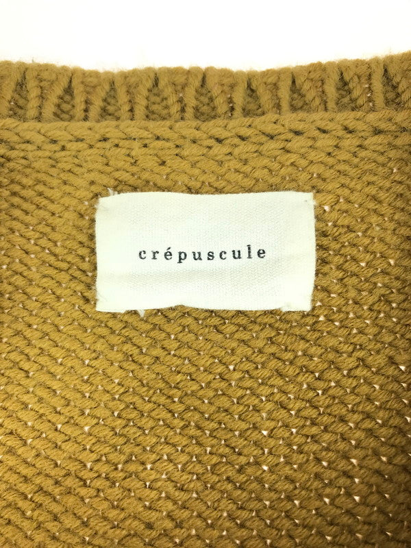 【中古品】【メンズ】 crepuscule クレプスキュール CREW NECK KNIT 1303-004 クルーネックニット セーター 140-240921-hi-07-tag サイズ：1 カラー：マスタード 万代Net店