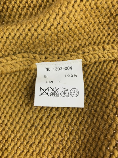 【中古品】【メンズ】 crepuscule クレプスキュール CREW NECK KNIT 1303-004 クルーネックニット セーター 140-240921-hi-07-tag サイズ：1 カラー：マスタード 万代Net店