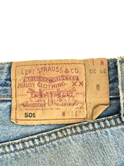 【現状渡し品】【メンズ】 Levi's リーバイス  501 DENIM PANTS 501-0193 デニムパンツ ボトムス トルコ製 ボタン裏 刻印T01 EURO LEVI'S 157-240416-yk-7-tag サイズ：31 カラー：ライトブルー 万代Net店