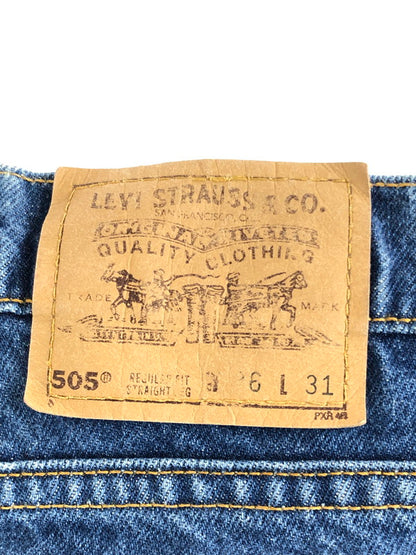 【中古品】【メンズ】 Levi's リーバイス  90's 505 STRAIGHT DENIM PANTS 90年代 505 ストレート デニムパンツ ボトムス オレンジタブ ボタン裏刻印575 157-240420-kk-8-tag サイズ：36 カラー：インディゴ 万代Net店