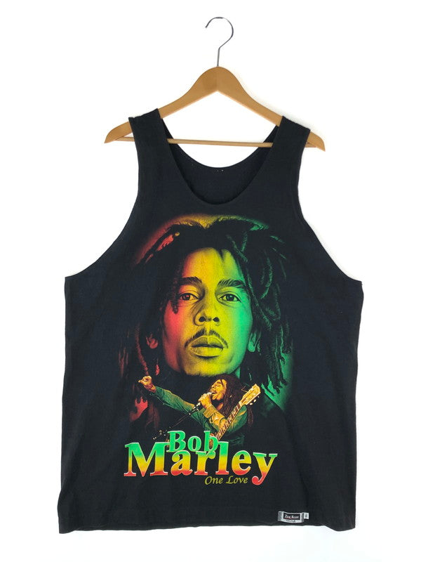 【中古品】【メンズ】  THE ROXX ザ ロックス BOB MARLEY ONE LOVE PRINT TANKTOP ボブマーリー ワンラブ プリント タンクトップ トップス 146-240426-kk-14-tag サイズ：XL カラー：ブラック 万代Net店