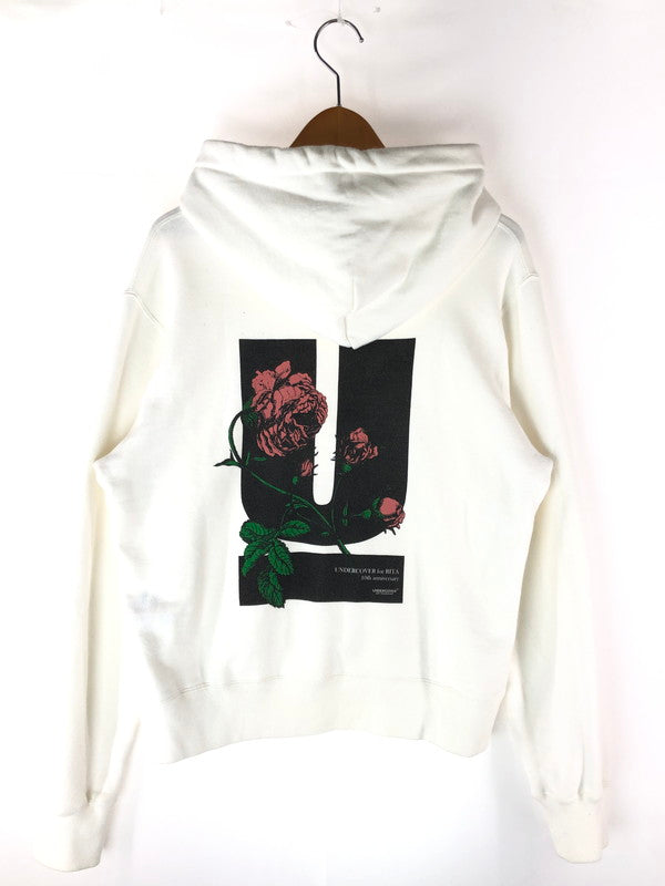 【中古品】【レディース】 UNDERCOVER アンダーカバー  × RITA リタ 別注 コラボ 19AW 10th ANNIVERSARY PULLOVER HOODIE 19FW UR-04 10周年記念 プルオーバーフーディー トップス パーカー 140-240426-kk-2-tag サイズ：1 カラー：ホワイト 万代Net店