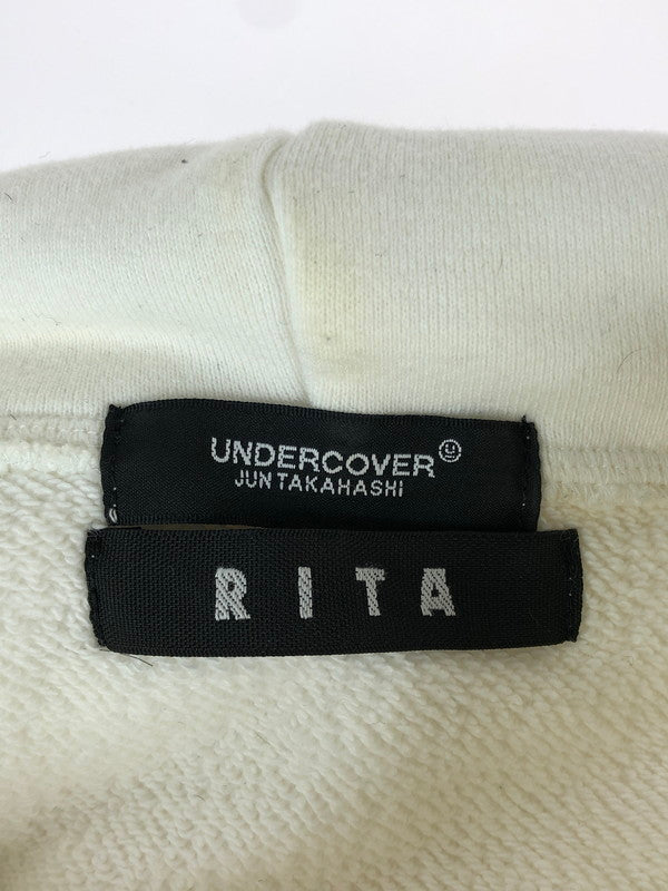 【中古品】【レディース】 UNDERCOVER アンダーカバー  × RITA リタ 別注 コラボ 19AW 10th ANNIVERSARY PULLOVER HOODIE 19FW UR-04 10周年記念 プルオーバーフーディー トップス パーカー 140-240426-kk-2-tag サイズ：1 カラー：ホワイト 万代Net店