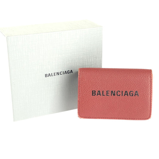 【中古品】【メンズ/レディース】 BALENCIAGA バレンシアガ EVERYDAY COMPACT WALLET 551921 6065 エヴリデイ コンパクト ウォレット 三つ折り財布 181-240424-mo-5-tag カラー：ダークレッド 万代Net店