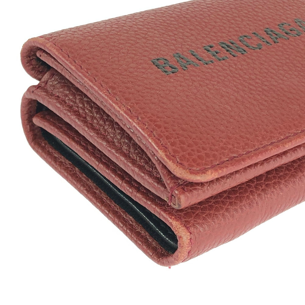 【中古品】【メンズ/レディース】 BALENCIAGA バレンシアガ EVERYDAY COMPACT WALLET 551921 6065 エヴリデイ コンパクト ウォレット 三つ折り財布 181-240424-mo-5-tag カラー：ダークレッド 万代Net店