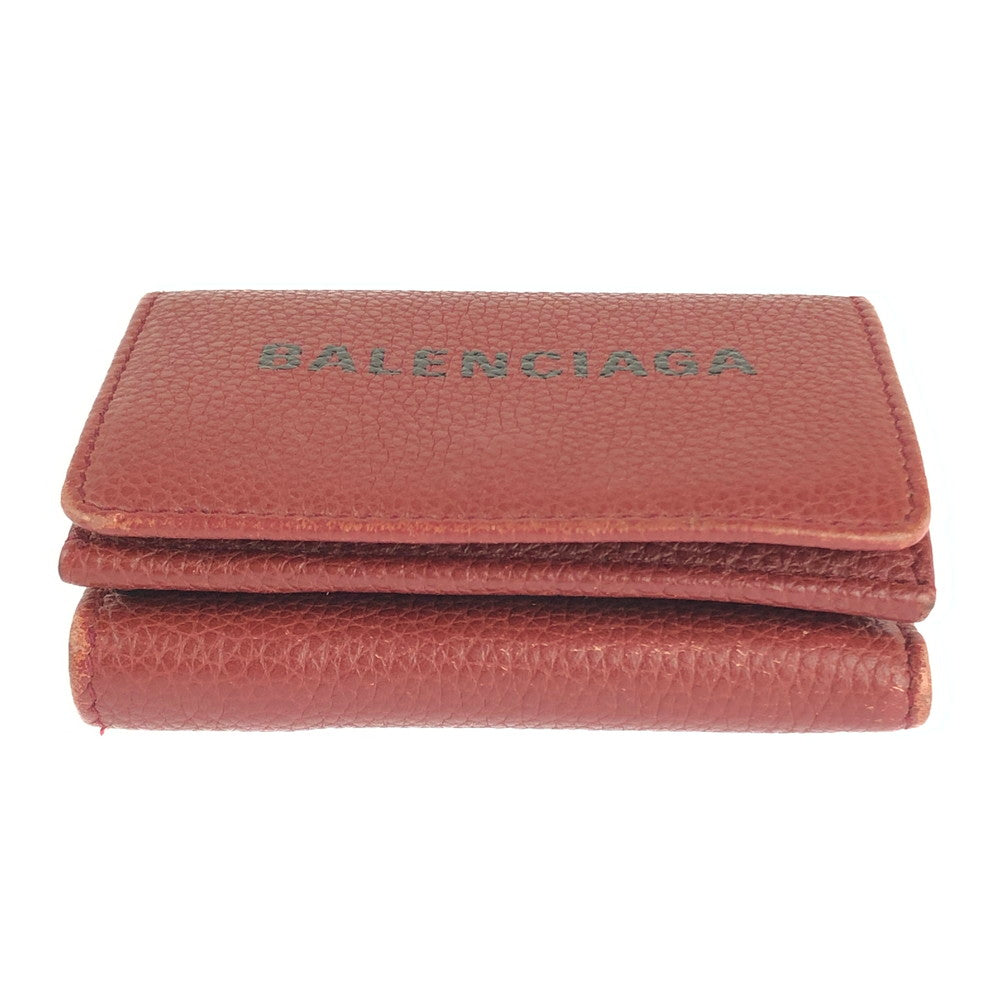 【中古品】【メンズ/レディース】 BALENCIAGA バレンシアガ EVERYDAY COMPACT WALLET 551921 6065 エヴリデイ コンパクト ウォレット 三つ折り財布 181-240424-mo-5-tag カラー：ダークレッド 万代Net店