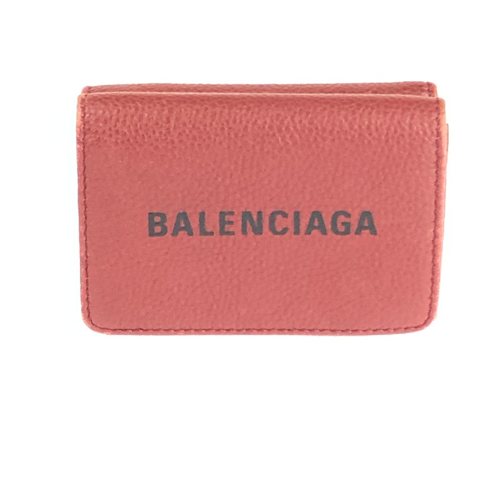 【中古品】【メンズ/レディース】 BALENCIAGA バレンシアガ EVERYDAY COMPACT WALLET 551921 6065 エヴリデイ コンパクト ウォレット 三つ折り財布 181-240424-mo-5-tag カラー：ダークレッド 万代Net店