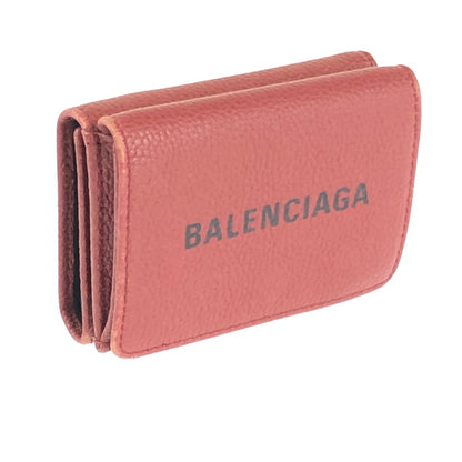 【中古品】【メンズ/レディース】 BALENCIAGA バレンシアガ EVERYDAY COMPACT WALLET 551921 6065 エヴリデイ コンパクト ウォレット 三つ折り財布 181-240424-mo-5-tag カラー：ダークレッド 万代Net店