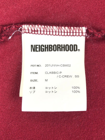 【中古品】【メンズ】 NEIGHBORHOOD ネイバーフッド CLASSIC P/C CREW SS T-SHIRT 201UNNH-CSM02 クラシック ポイント コットン クルーネック ショートスリーブ Tシャツ 半袖 トップス 142-240516-mo-7-tag サイズ：M カラー：BURGUNDY 万代Net店