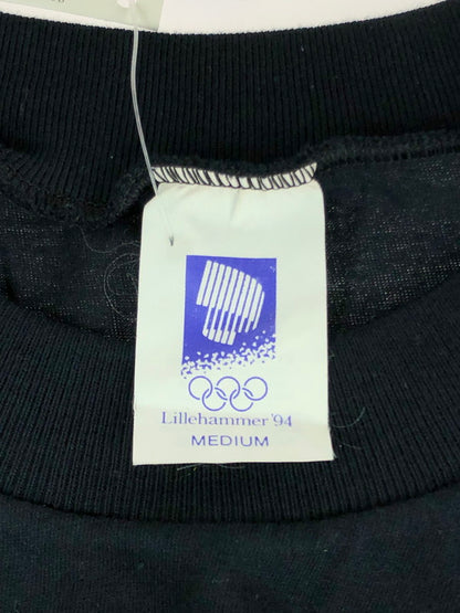 【中古美品】【メンズ】  LILLEHAMMER ’94 OLYMPIC リレハンメルオリンピック 90's NORGE PRINT S/S TEE 90年代 ノルウェー プリント ショートスリーブ Tシャツ 半袖 トップス 146-240428-kk-17-tag サイズ：M カラー：ブラック 万代Net店