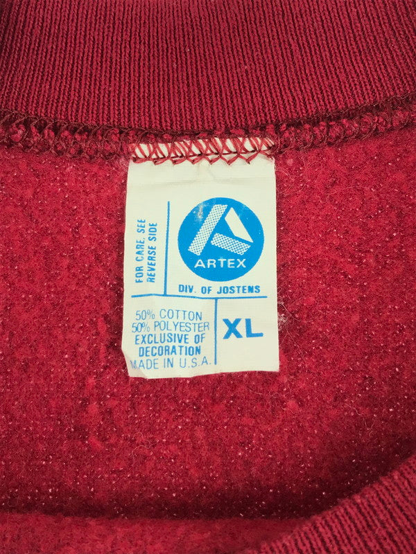 【中古品】【メンズ】 ARTEX アルテックス 70's-80's COLLEGE LOGO SWEATSHIRT カレッジロゴ スウェットシャツ プリント トレーナー 146-250815-hi-07-tag サイズ：XL カラー：レッド 万代Net店