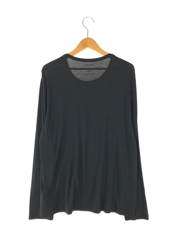 【中古品】【メンズ】  REGULATION Yohji Yamamoto MEN レギュレーション ヨウジヤマモト 14AW L/S TENCEL CUT AND SEW HF-T51-570 ロングスリーブ テンセル カットソー トップス 長袖 Tシャツ 140-240503-kk-18-tag サイズ：1 カラー：ブラック 万代Net店