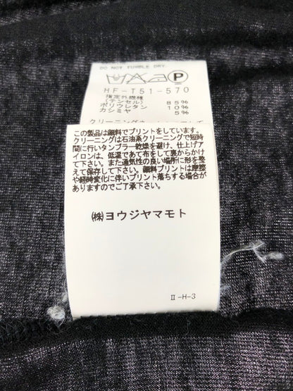 【中古品】【メンズ】  REGULATION Yohji Yamamoto MEN レギュレーション ヨウジヤマモト 14AW L/S TENCEL CUT AND SEW HF-T51-570 ロングスリーブ テンセル カットソー トップス 長袖 Tシャツ 140-240503-kk-18-tag サイズ：1 カラー：ブラック 万代Net店