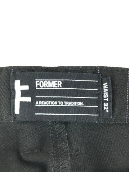 【中古品】【メンズ】  FORMER A REACTION TO TRADITION フォーマー ア リアクション トゥー トラディション STRIPE PANTS ストライプパンツ ボトムス 153-240504-kk-10-tag サイズ：32 カラー：ブラック 万代Net店