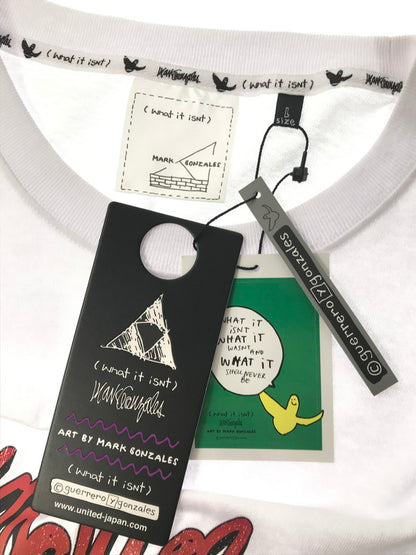 【中古美品】【メンズ】 MARK GONZALES マークゴンザレス GRAPHIC S/S T-SHIRT グラフィック ショートスリーブ Tシャツ 半袖 トップス 150-260714-YY-15-tagh サイズ：L カラー：ホワイト 万代Net店