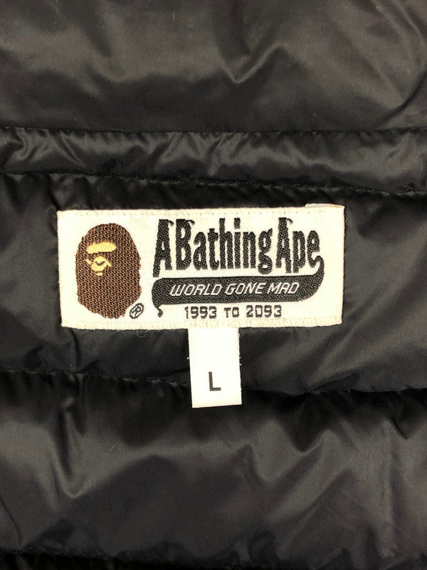 【中古品】【メンズ】 A BATHING APE アベイシングエイプ  LIGHT WEIGHT DOWN JACKET 001GDF201014X ライトウエイト ダウンジャケット アウター 142-240504-kk-19-tag サイズ：L カラー：ブラック 万代Net店