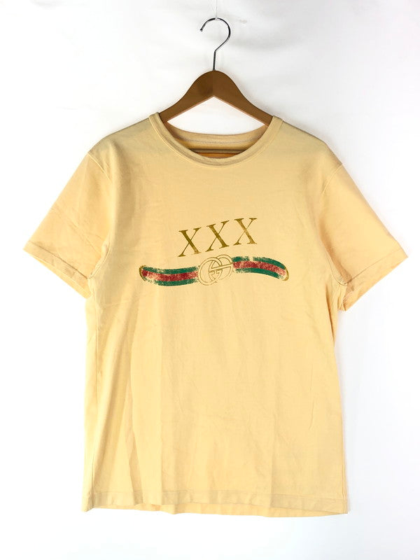 【中古品】【メンズ】  GOD SELECTION XXX ゴッドセレクション トリプルエックス S/S PRINT T-SHIRT ショートスリーブ プリントTシャツ 半袖 トップス 142-240709-mo-8-tag サイズ：L カラー：イエロー 万代Net店