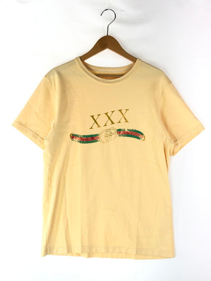 【中古品】【メンズ】  GOD SELECTION XXX ゴッドセレクション トリプルエックス S/S PRINT T-SHIRT ショートスリーブ プリントTシャツ 半袖 トップス 142-240709-mo-8-tag サイズ：L カラー：イエロー 万代Net店