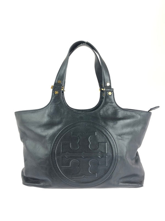 【中古品】【レディース】 Tory Burch トリーバーチ LEATHER TOTE BAG レザー トートバッグ カバン 188-240508-mo-4-tag カラー：ブラック 万代Net店