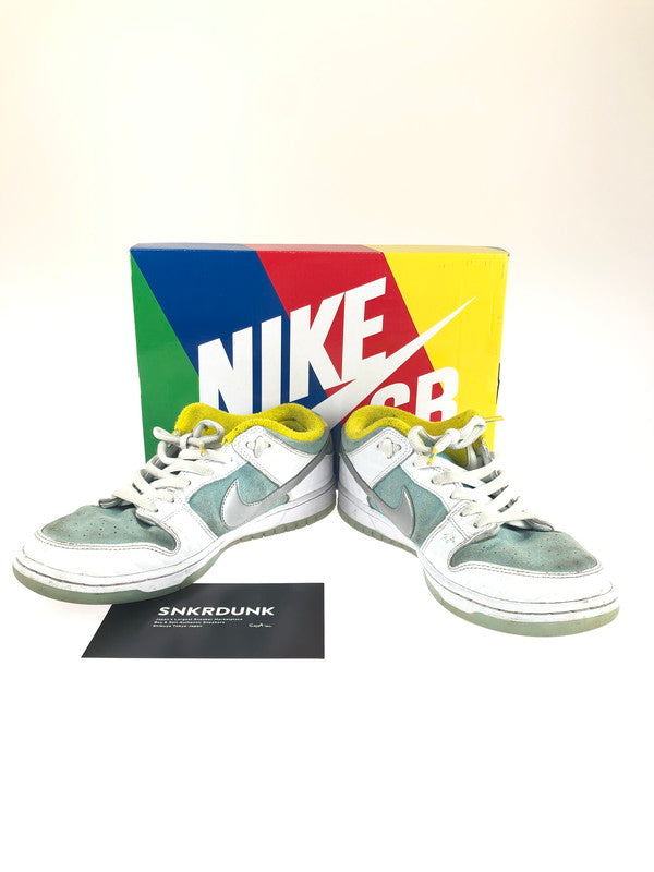 【中古品】【メンズ】 NIKE ナイキ × FCT エフシーティー 別注 コラボ SB DUNK LOW PRO QS DH7687-400 ダンク ロー プロ スニーカー 靴 160-240507-mo-1-tag カラー：LAGOON PULSE/METALLIC SILVER 万代Net店