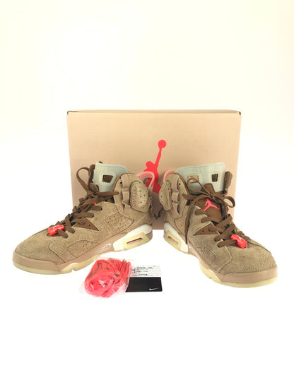 【中古品】【メンズ】 NIKE ナイキ × TRAVIS SCOTT トラヴィス・スコット/カクタス ジャック 別注 コラボ AIR JORDAN 6 RETRO SP DH0690-200 エアジョーダン 6 レトロ SP スニーカー 靴 160-240507-mo-3-tag カラー：BRITISH KHAKI/BRIGHT CRIMSON 万代Net店