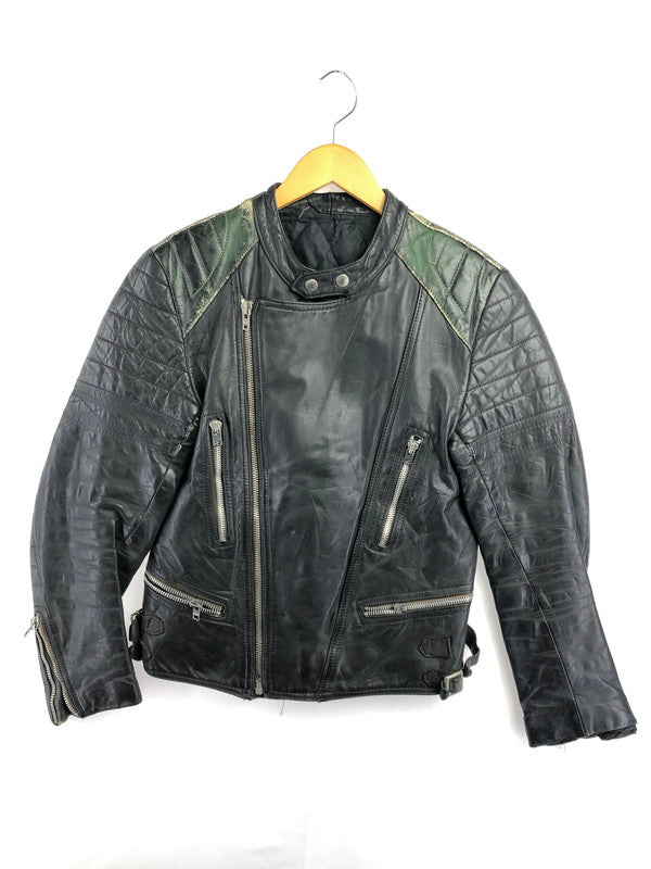 【ジャンク品】【メンズ】 USED LEATHER JACKET レザージャケット ライダースジャケット アウター 146-260909-na-16-tagh サイズ：サイズ不明 下記参照 カラー：ブラック 万代Net店