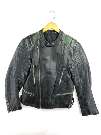 【ジャンク品】【メンズ】 USED LEATHER JACKET レザージャケット ライダースジャケット アウター 146-260909-na-16-tagh サイズ：サイズ不明 下記参照 カラー：ブラック 万代Net店