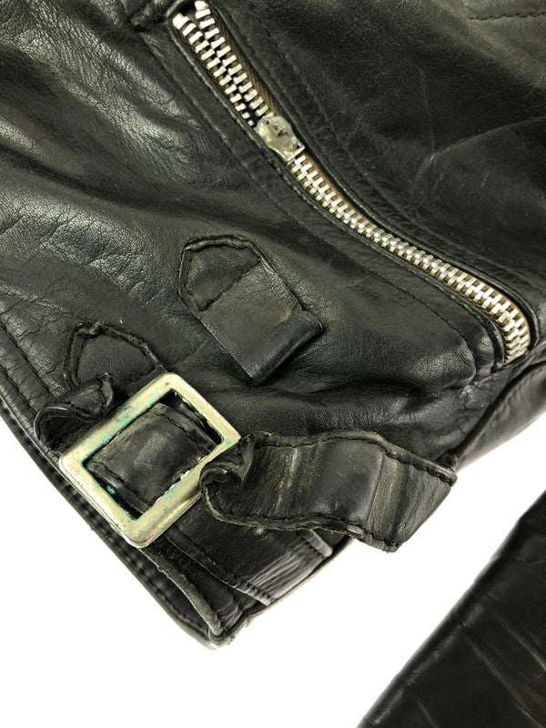 【ジャンク品】【メンズ】 USED LEATHER JACKET レザージャケット ライダースジャケット アウター 146-260909-na-16-tagh サイズ：サイズ不明 下記参照 カラー：ブラック 万代Net店