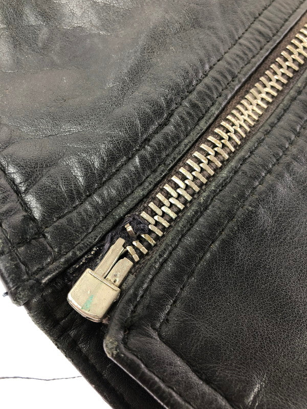 【ジャンク品】【メンズ】 USED LEATHER JACKET レザージャケット ライダースジャケット アウター 146-260909-na-16-tagh サイズ：サイズ不明 下記参照 カラー：ブラック 万代Net店