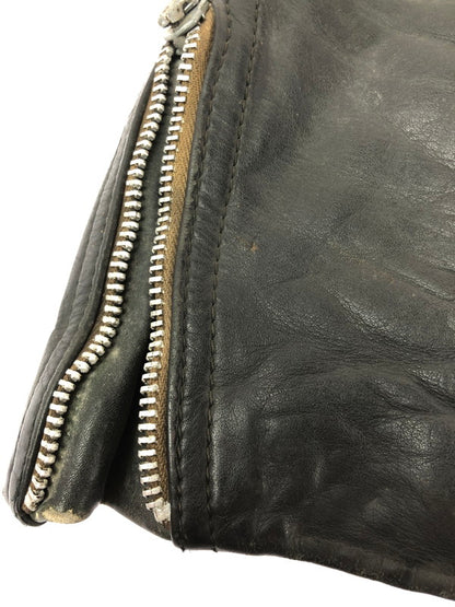【ジャンク品】【メンズ】 USED LEATHER JACKET レザージャケット ライダースジャケット アウター 146-260909-na-16-tagh サイズ：サイズ不明 下記参照 カラー：ブラック 万代Net店