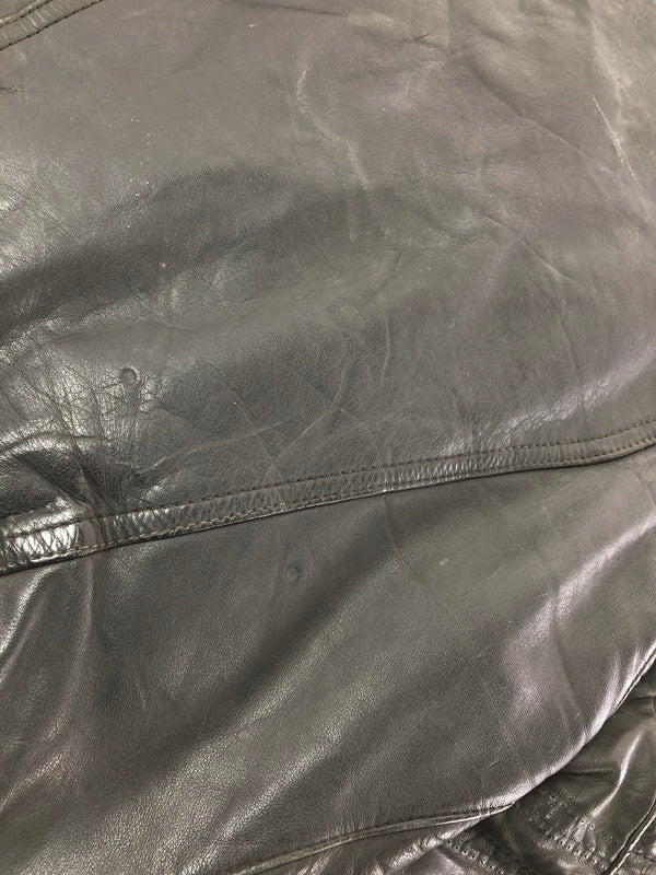 【ジャンク品】【メンズ】 USED LEATHER JACKET レザージャケット ライダースジャケット アウター 146-260909-na-16-tagh サイズ：サイズ不明 下記参照 カラー：ブラック 万代Net店