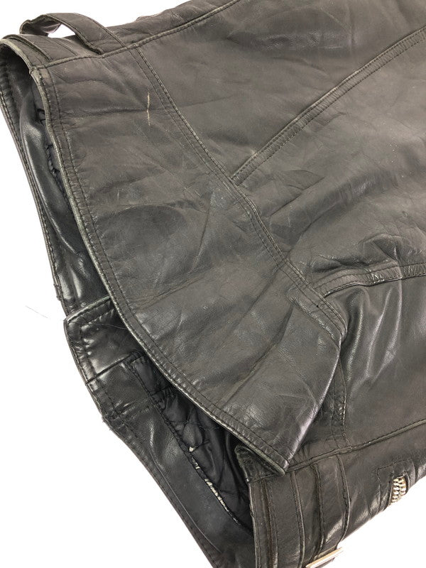 【ジャンク品】【メンズ】 USED LEATHER JACKET レザージャケット ライダースジャケット アウター 146-260909-na-16-tagh サイズ：サイズ不明 下記参照 カラー：ブラック 万代Net店