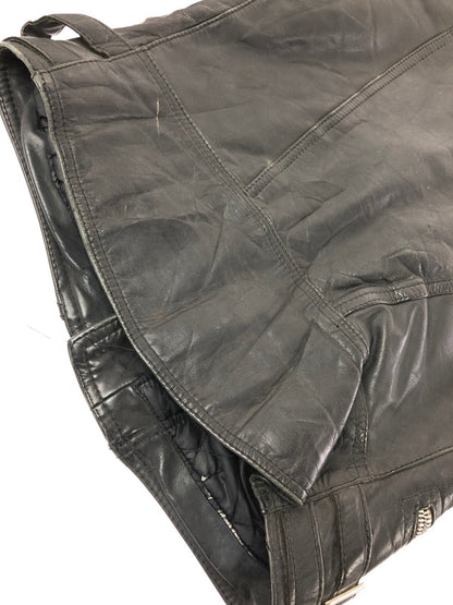 【ジャンク品】【メンズ】 USED LEATHER JACKET レザージャケット ライダースジャケット アウター 146-260909-na-16-tagh サイズ：サイズ不明 下記参照 カラー：ブラック 万代Net店
