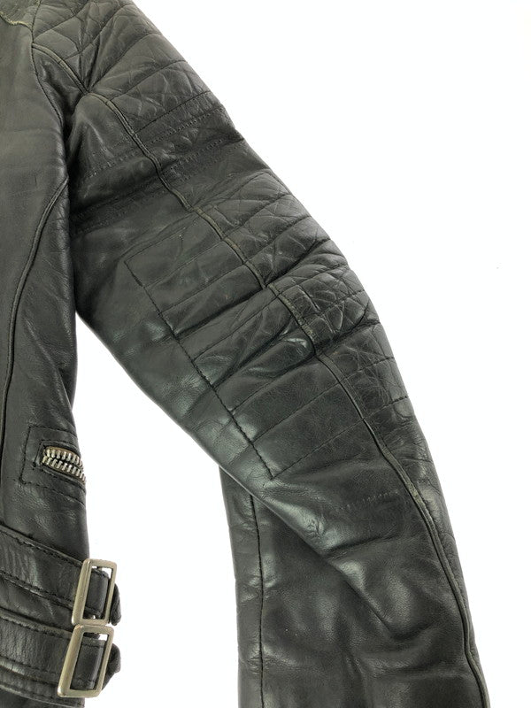 【ジャンク品】【メンズ】 USED LEATHER JACKET レザージャケット ライダースジャケット アウター 146-260909-na-16-tagh サイズ：サイズ不明 下記参照 カラー：ブラック 万代Net店