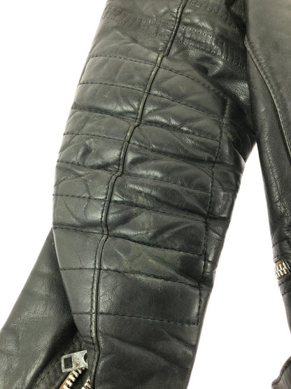 【ジャンク品】【メンズ】 USED LEATHER JACKET レザージャケット ライダースジャケット アウター 146-260909-na-16-tagh サイズ：サイズ不明 下記参照 カラー：ブラック 万代Net店