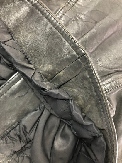 【ジャンク品】【メンズ】 USED LEATHER JACKET レザージャケット ライダースジャケット アウター 146-260909-na-16-tagh サイズ：サイズ不明 下記参照 カラー：ブラック 万代Net店