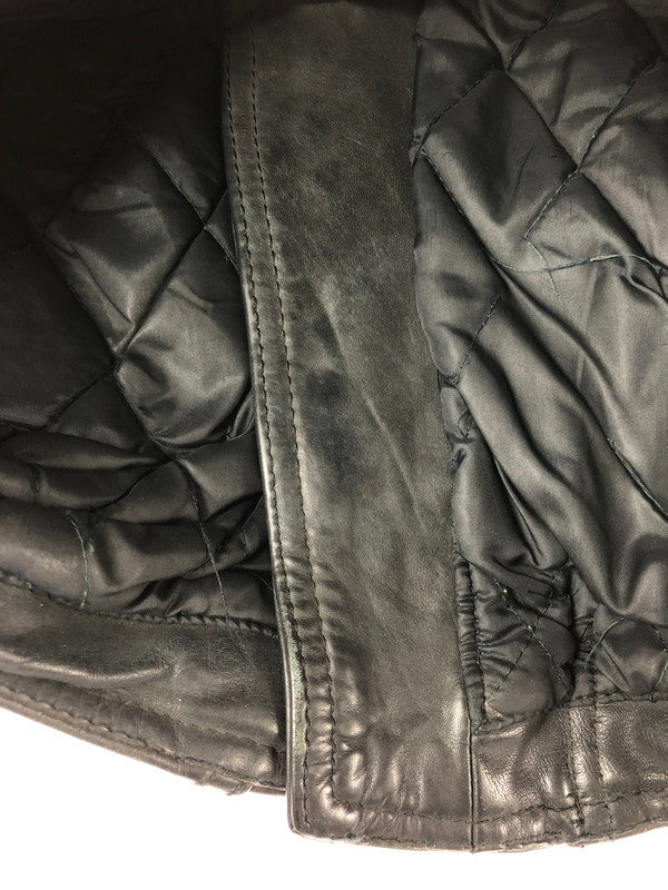 【ジャンク品】【メンズ】 USED LEATHER JACKET レザージャケット ライダースジャケット アウター 146-260909-na-16-tagh サイズ：サイズ不明 下記参照 カラー：ブラック 万代Net店